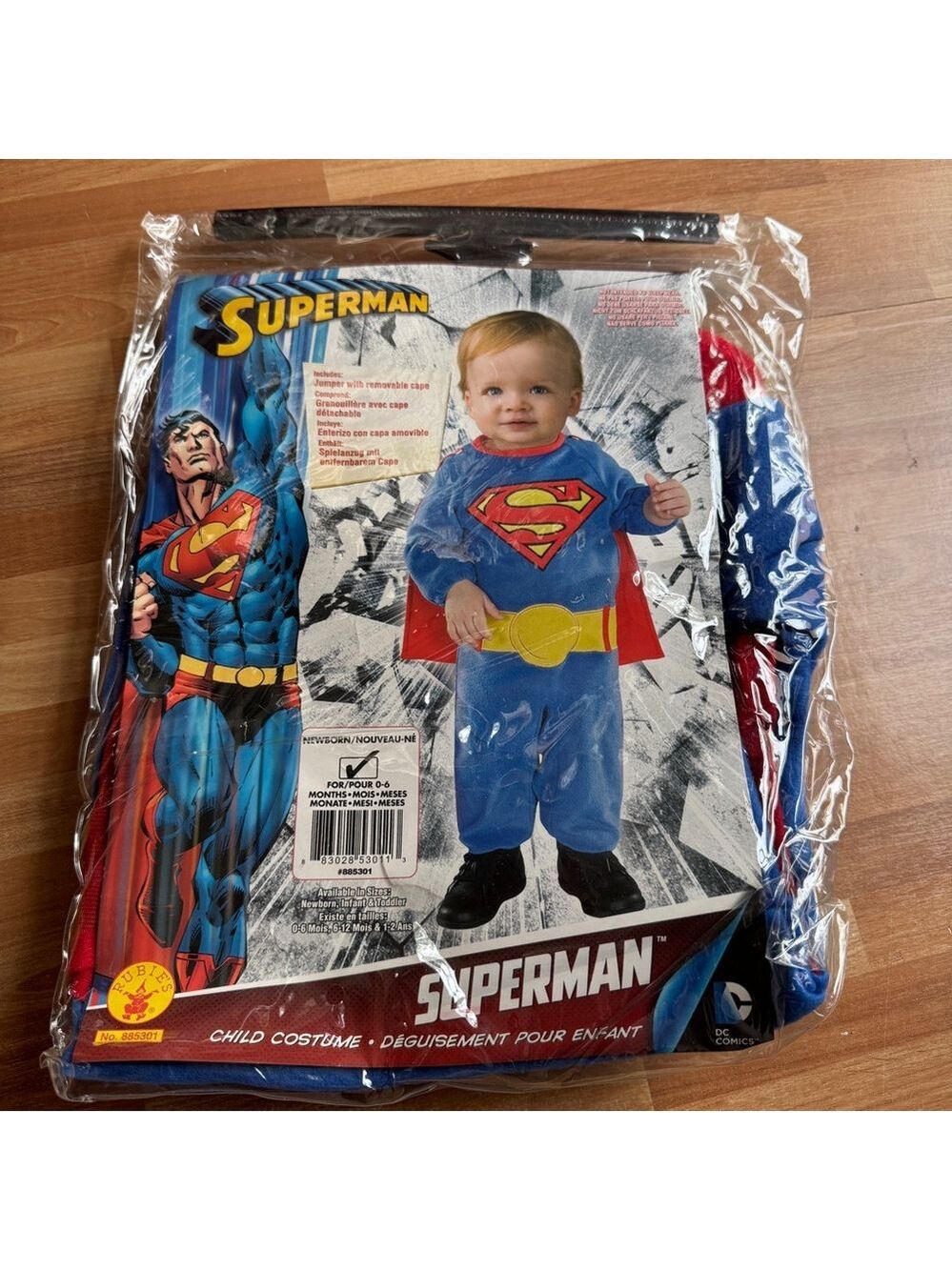 Superman baby costume infant NWT 0/6 months